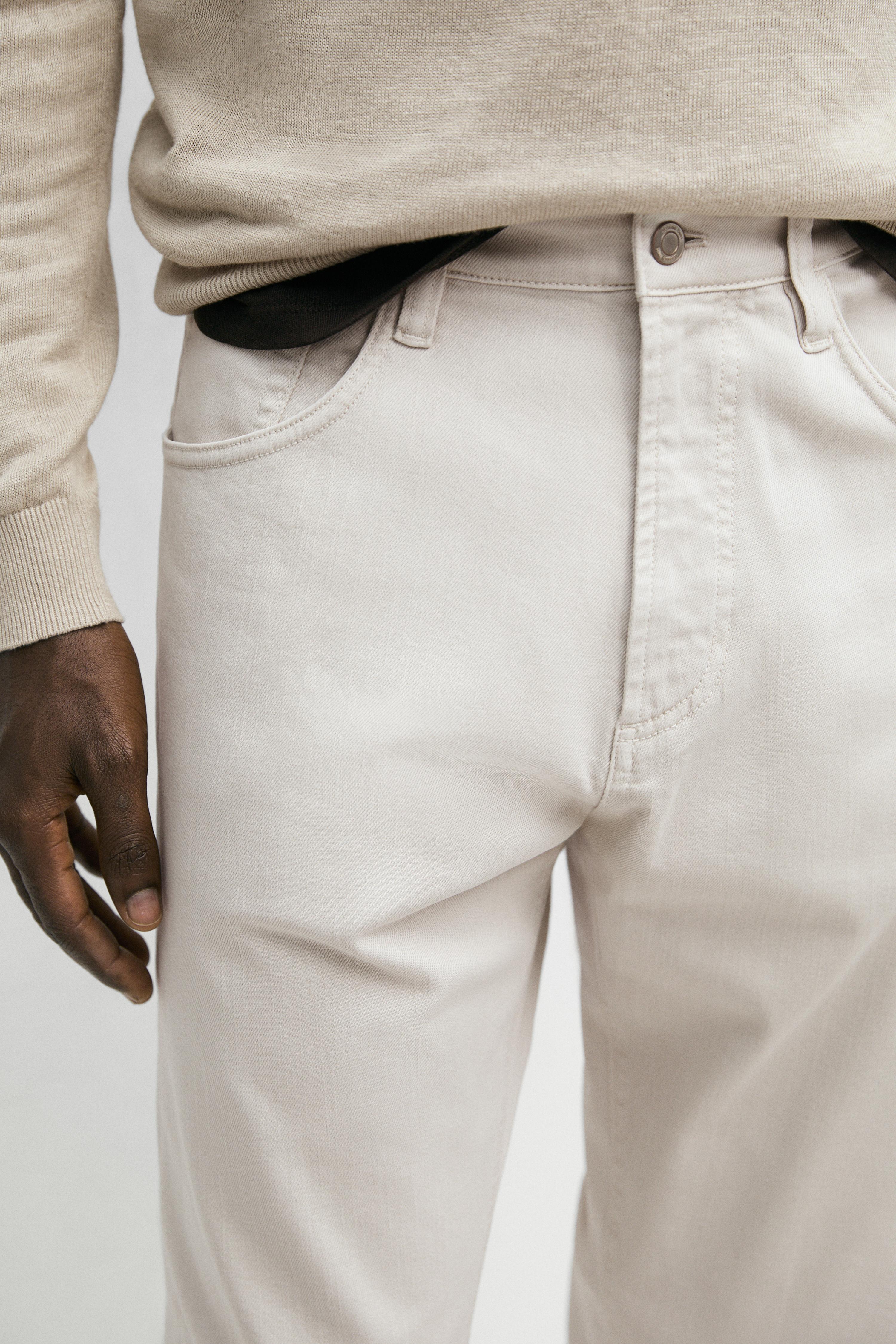 Faux jean tapered fit léger